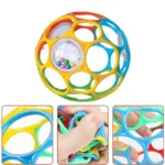 Hochets de boule de préhension doux pour bébé, avec cloche, jouet sensoriel éducatif – Image 5