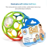 Hochets de boule de préhension doux pour bébé, avec cloche, jouet sensoriel éducatif – Image 4