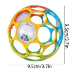 Hochets de boule de préhension doux pour bébé, avec cloche, jouet sensoriel éducatif – Image 2